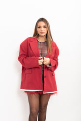 Giacca over con inserto camicia