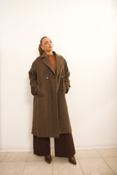 Cappotto over misto lana