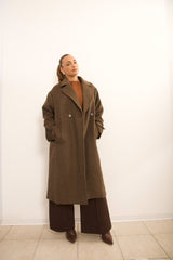 Cappotto over misto lana
