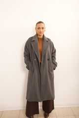 Cappotto over misto lana