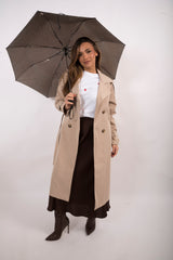 Trench lungo con cintura