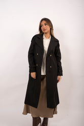 Trench lungo con cintura