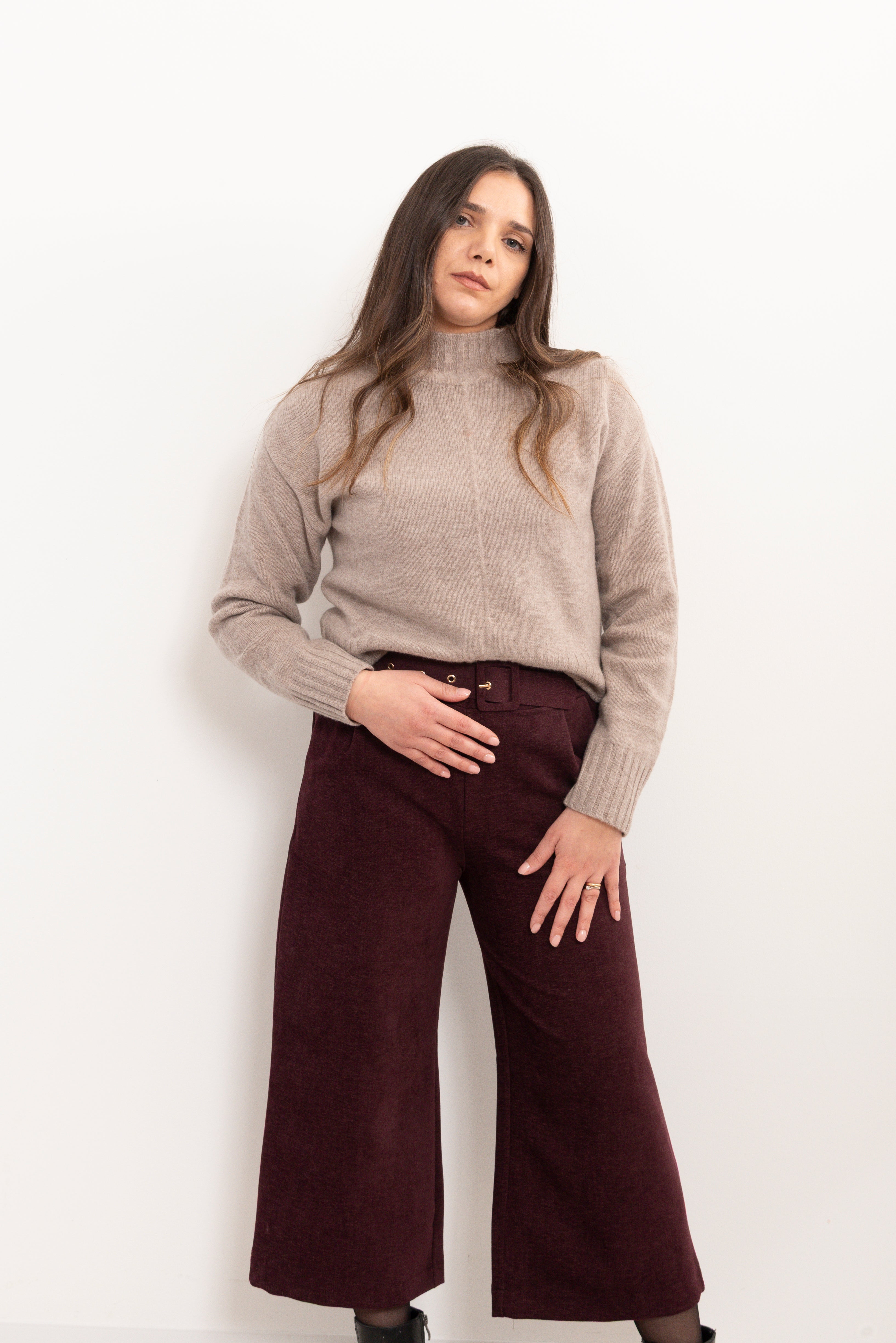 Pantalone palazzo in ciniglia