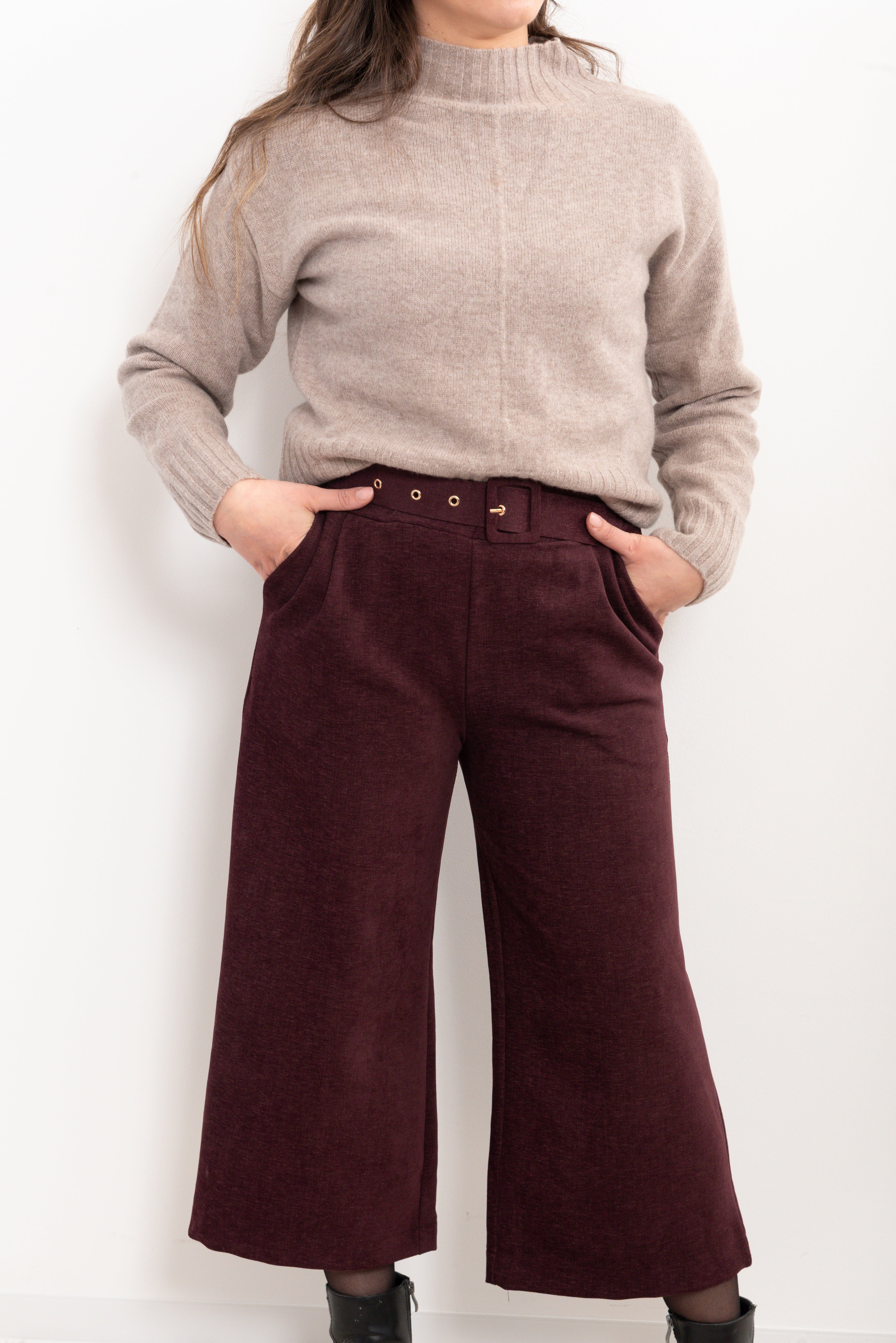 Pantalone palazzo in ciniglia