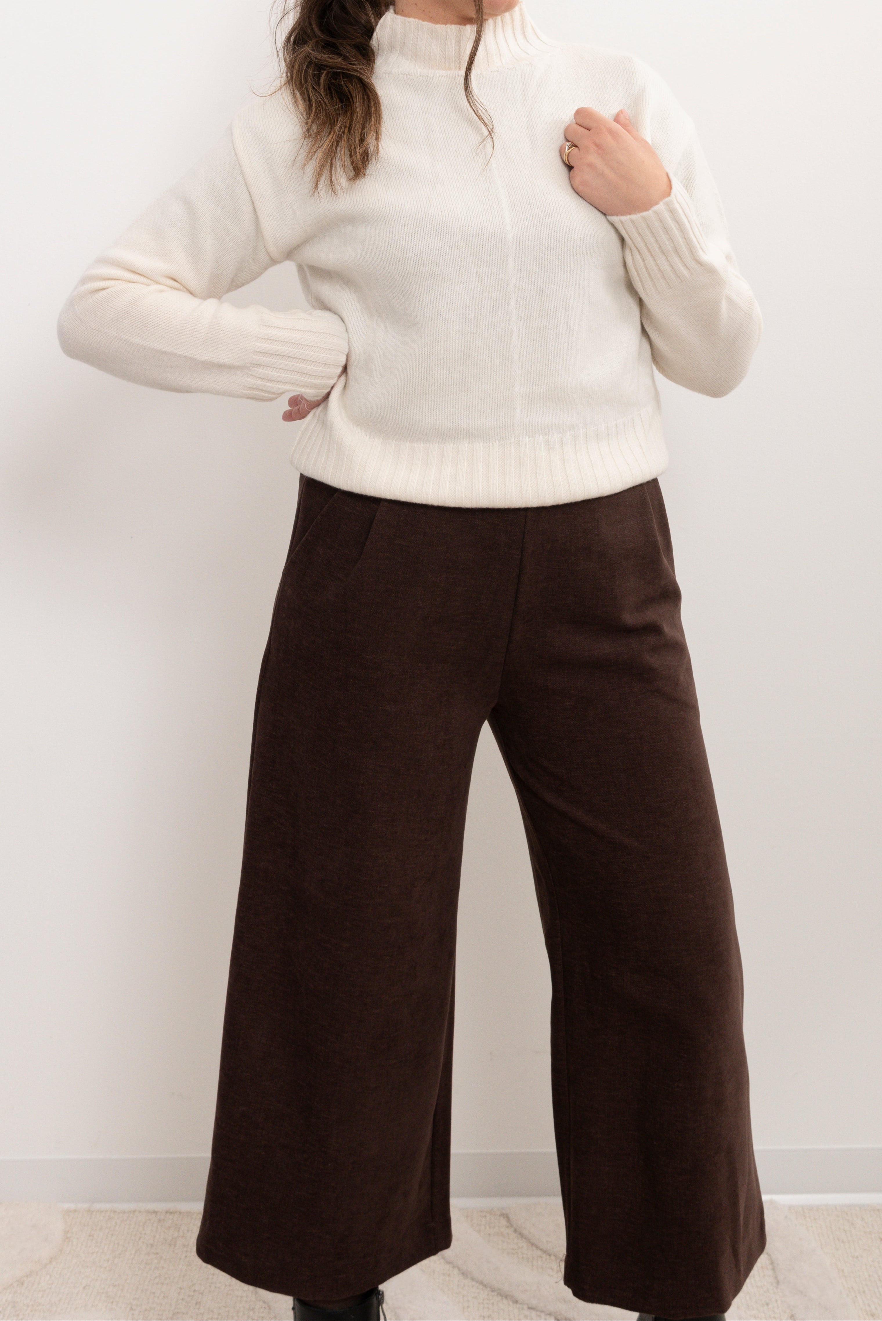 Pantalone palazzo in ciniglia