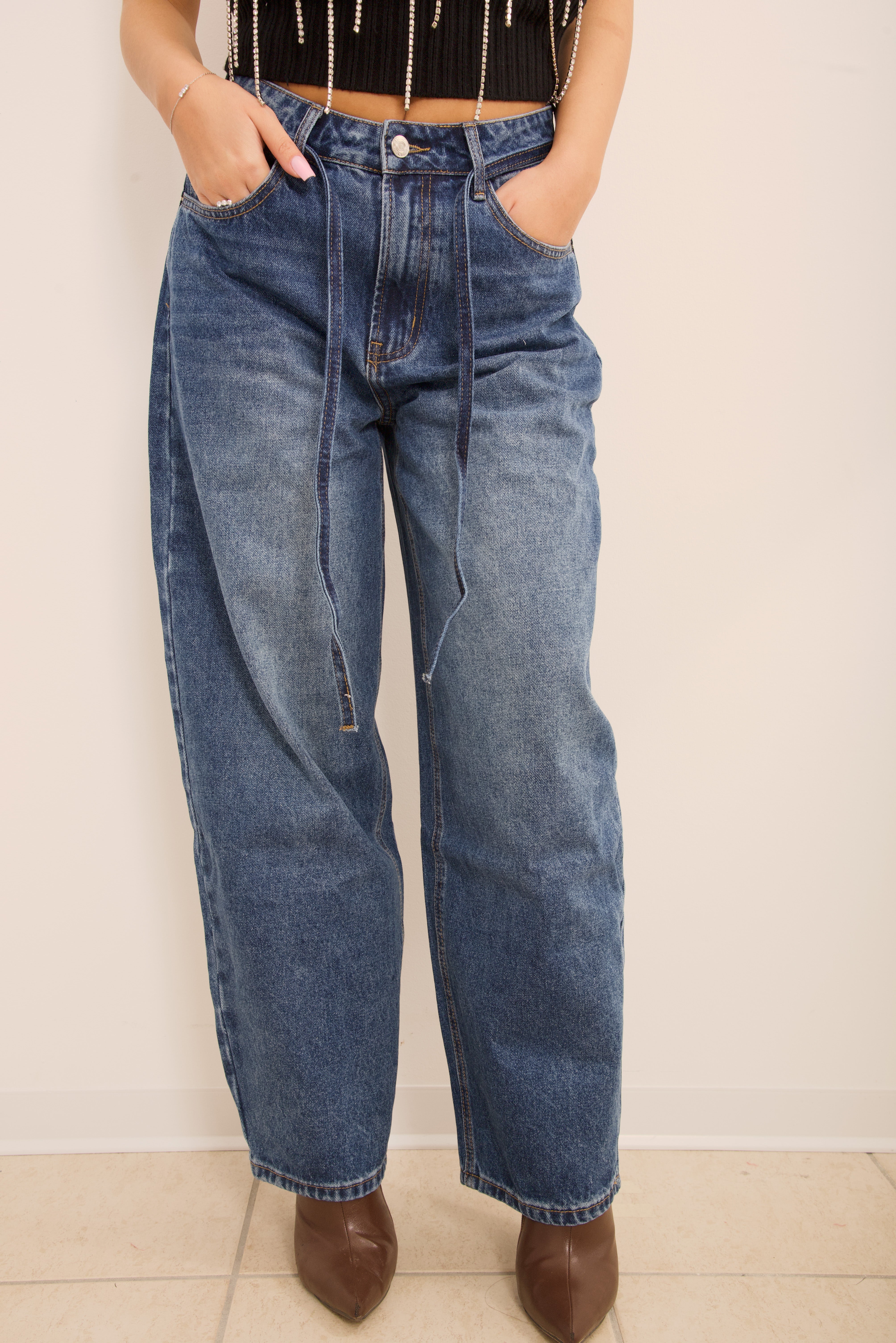 Denim mom fit