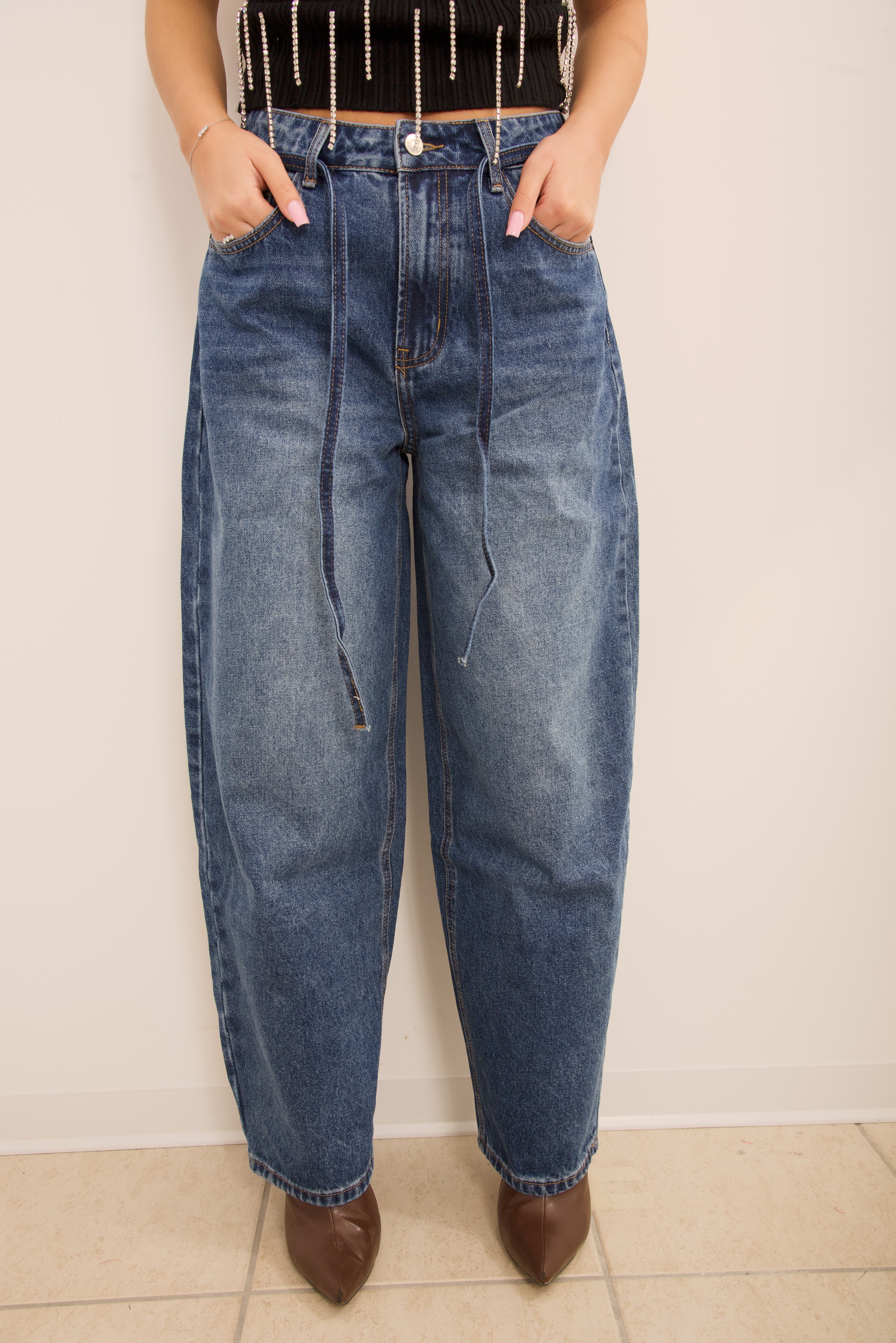 Denim mom fit