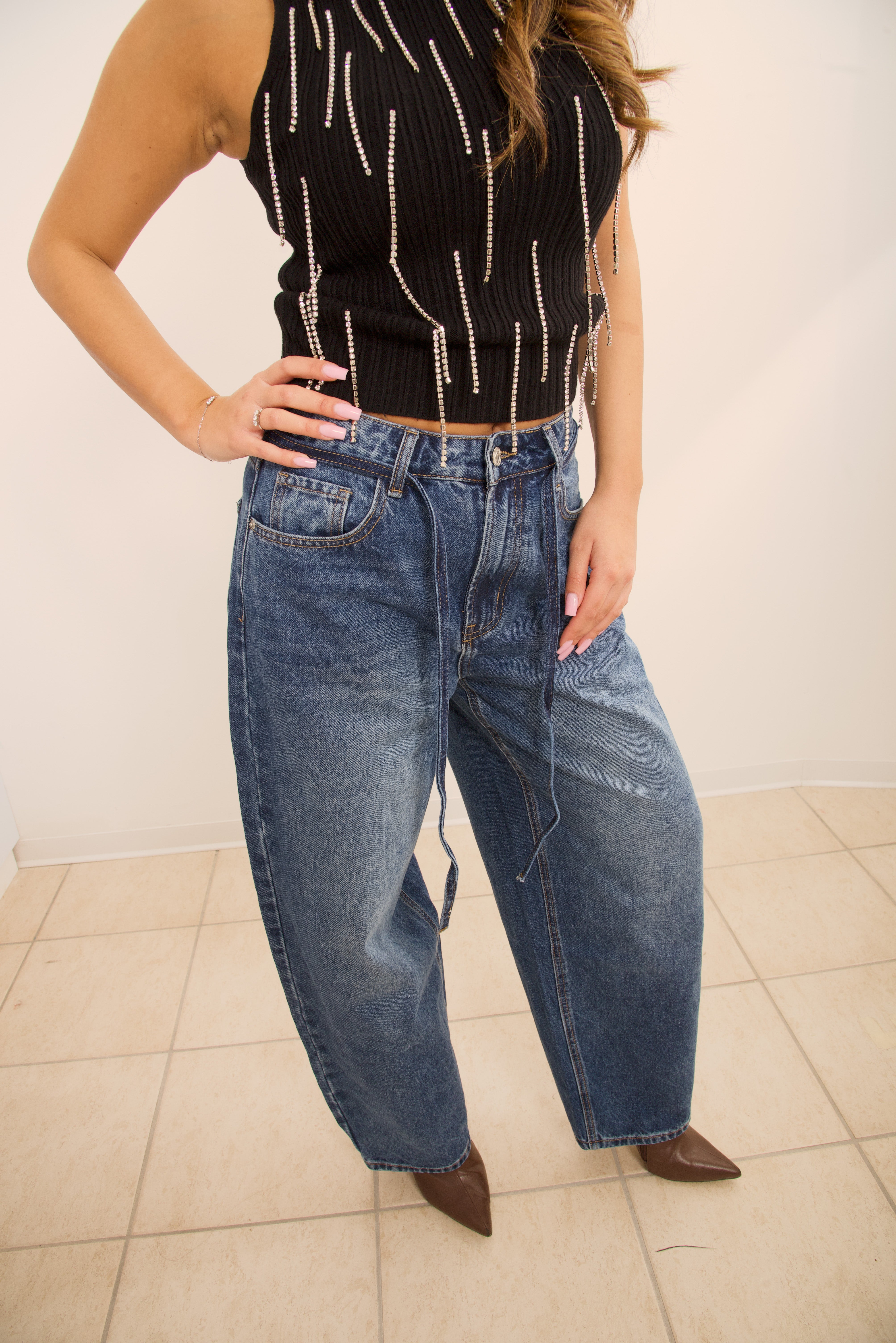Denim mom fit