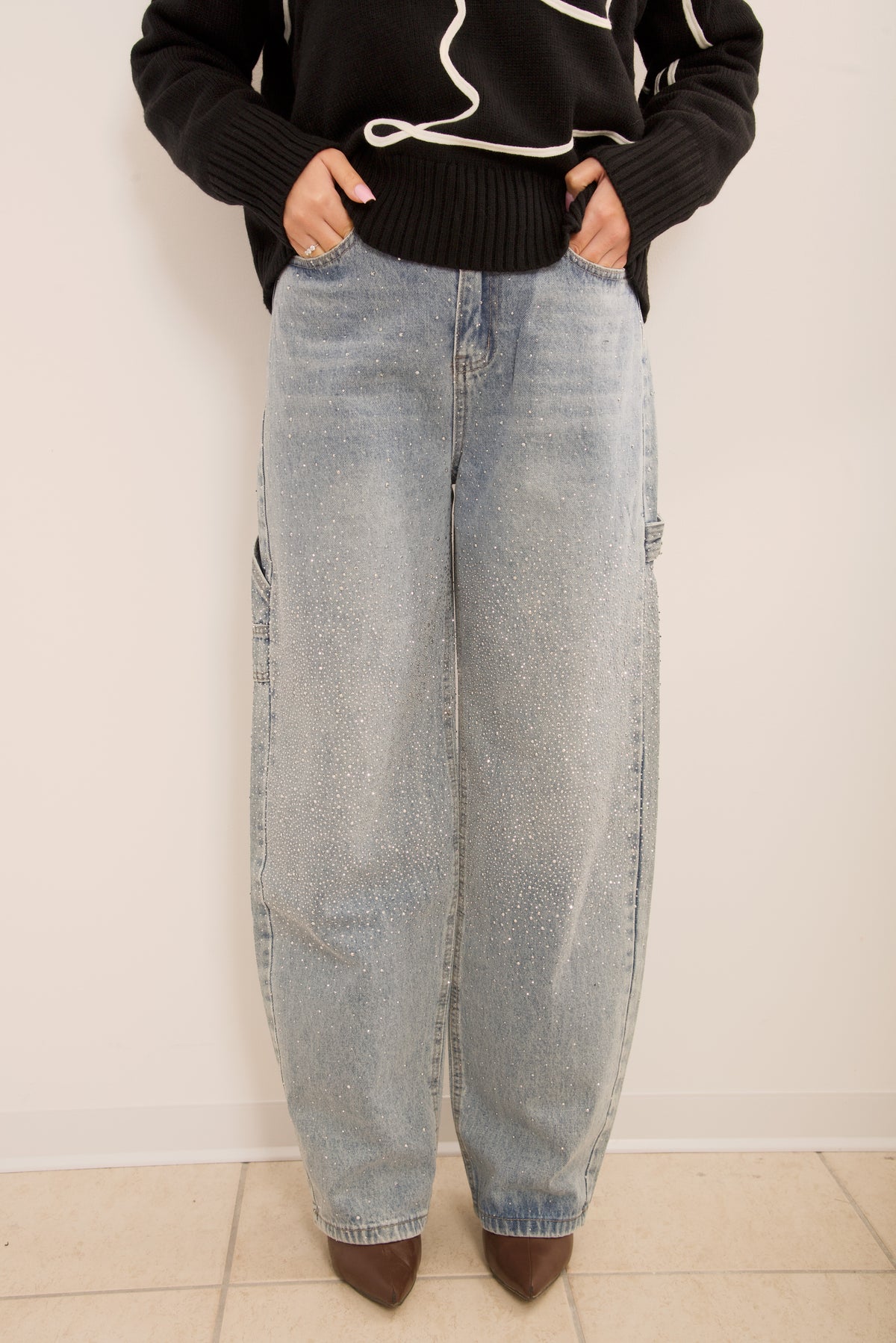 Denim con strass