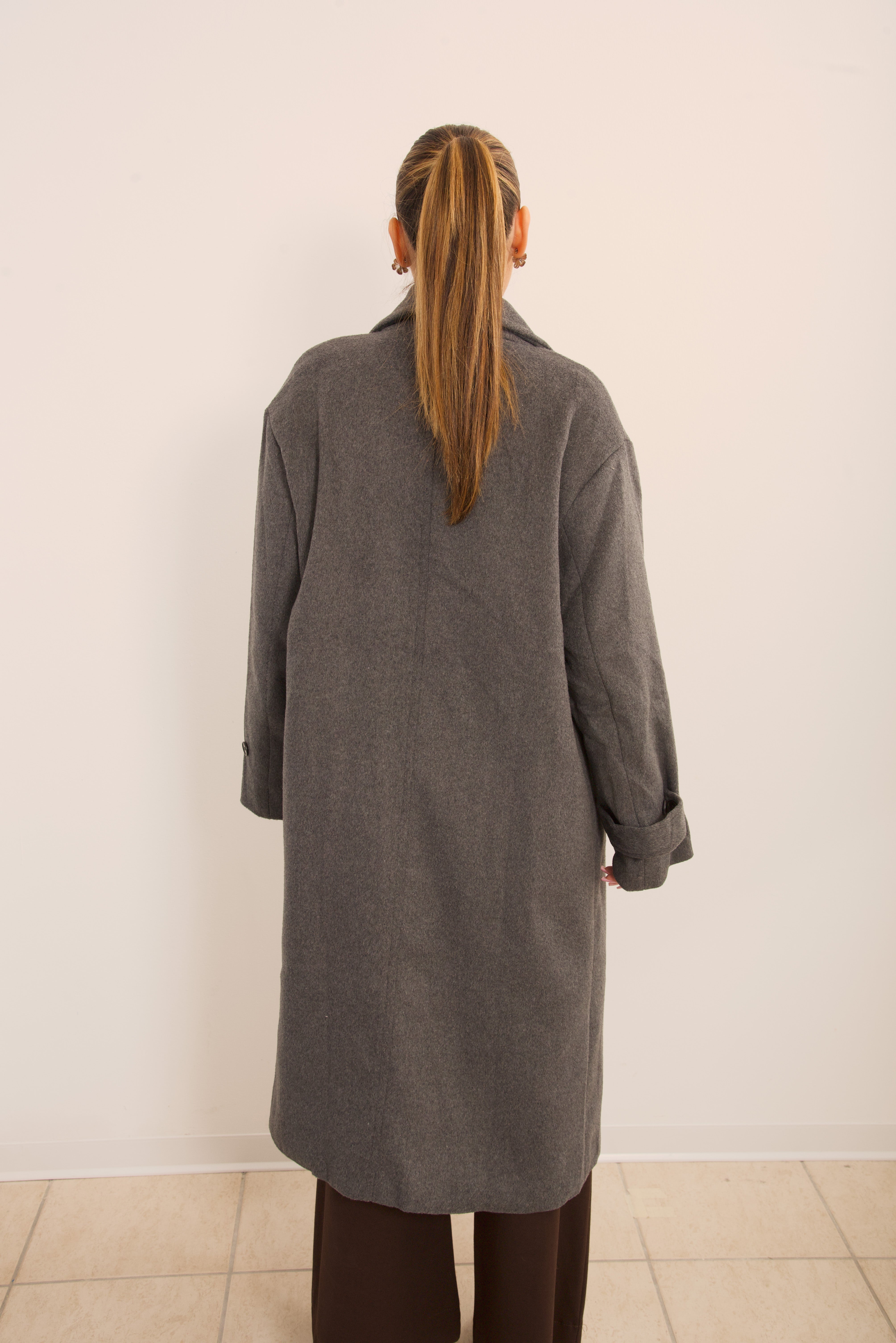 Cappotto over misto lana