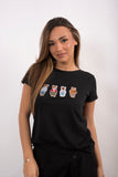 T-shirt nera orsetti