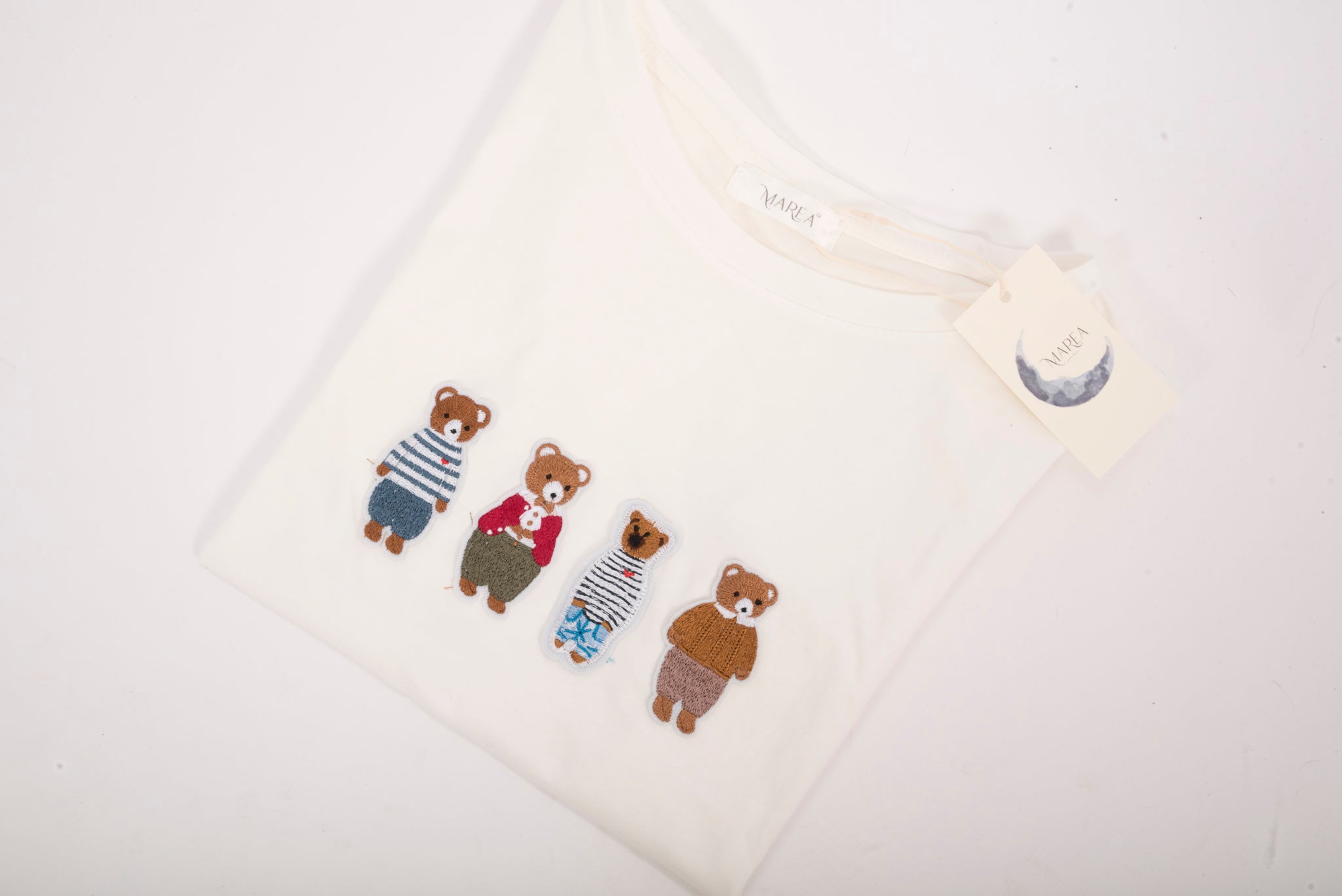 T-shirt bianca orsetti