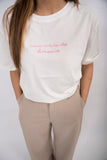 T-shirt bianca con scritta