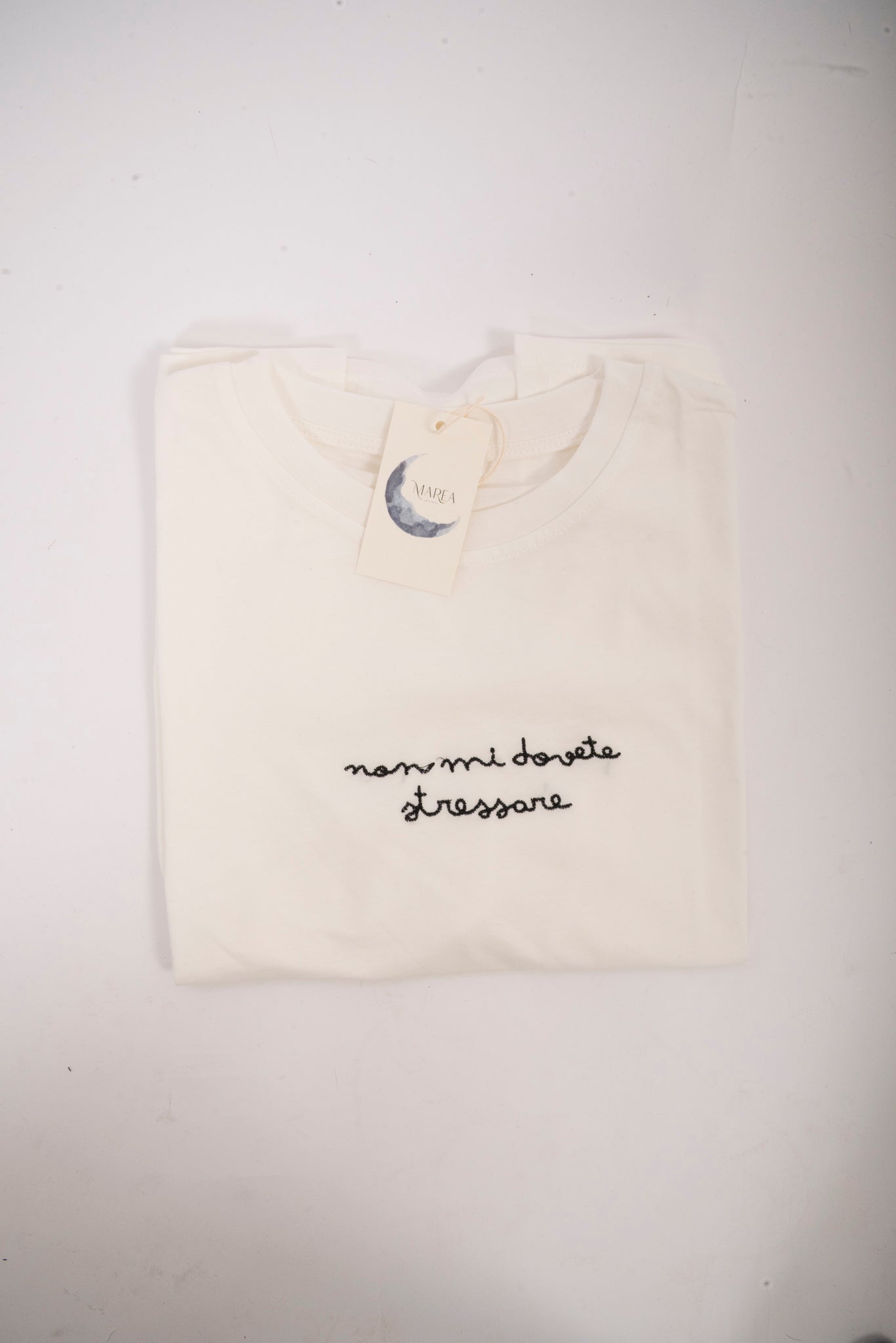 T-shirt bianca con scritta