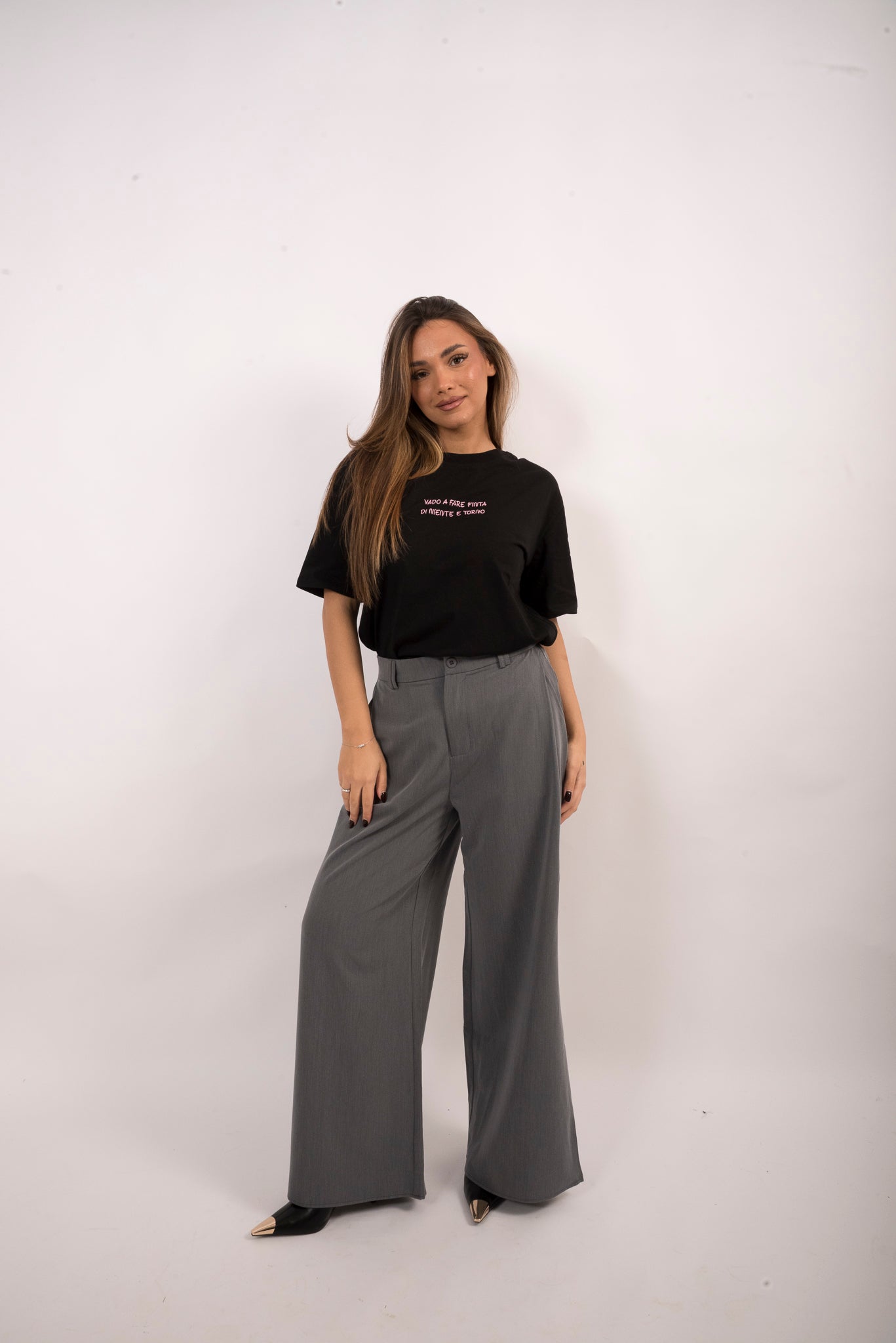 Pantalone palazzo grigio