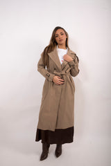 Trench lungo con cintura