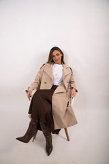 Trench lungo con cintura