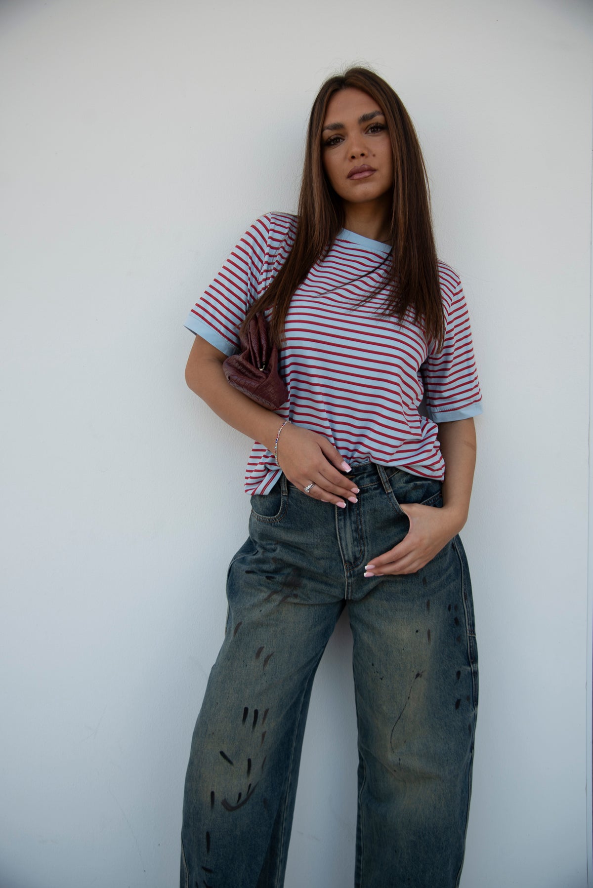 T-shirt a righe Vania