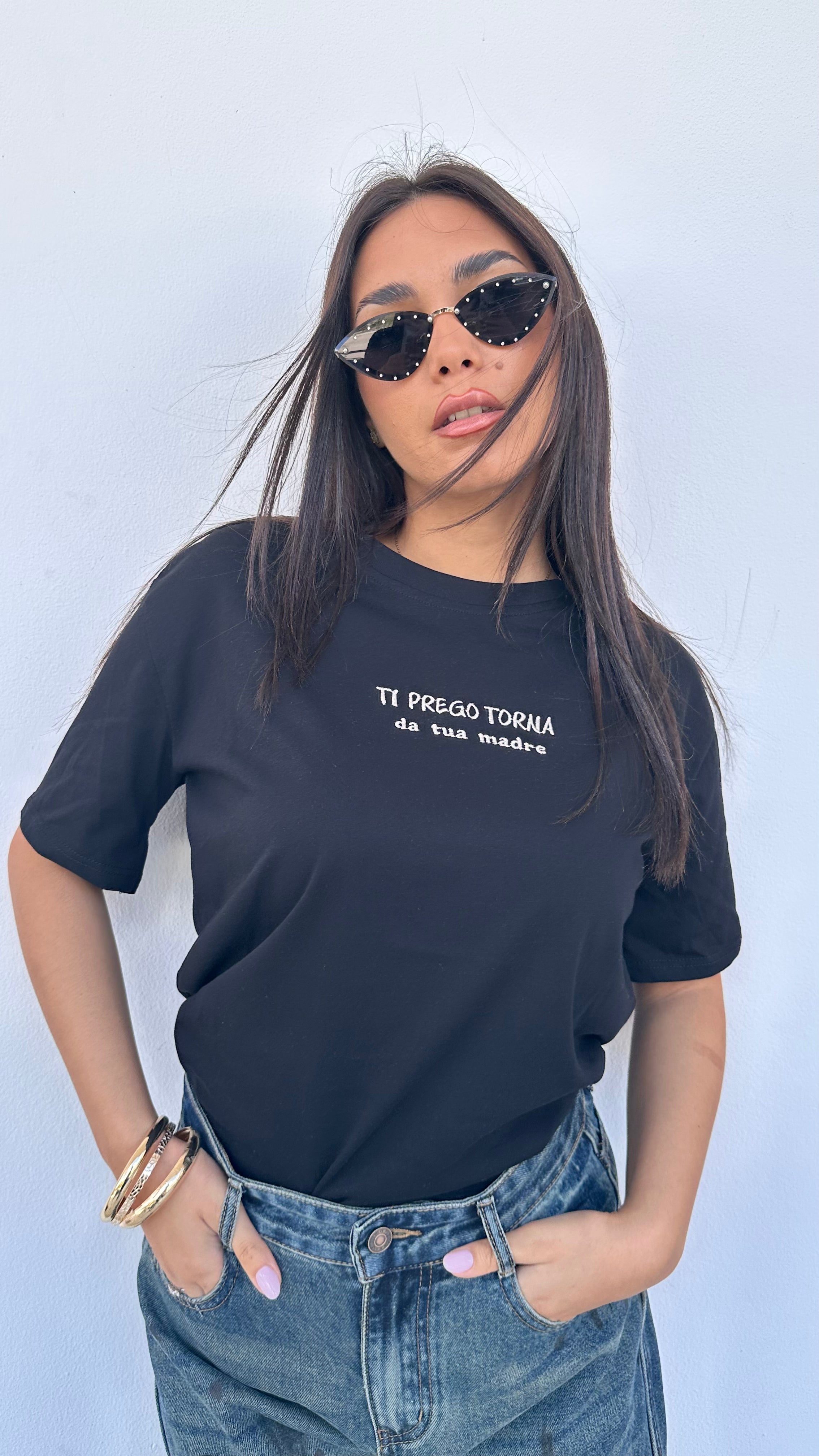 T-shirt "TI PREGO TORNA da tua madre"